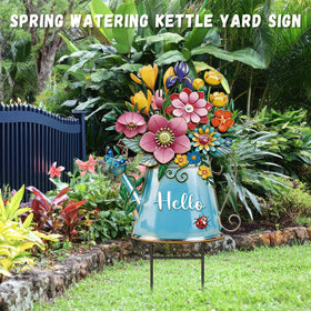 RattanView garden decor stake doubles as seasonal seating cue.