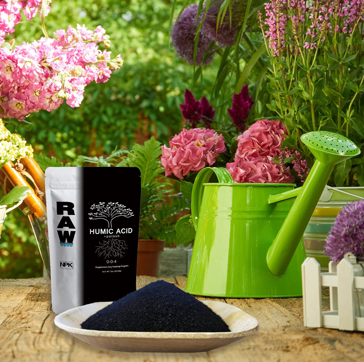 RAW Humic Acid being incorporated into soil application for nutrient use.