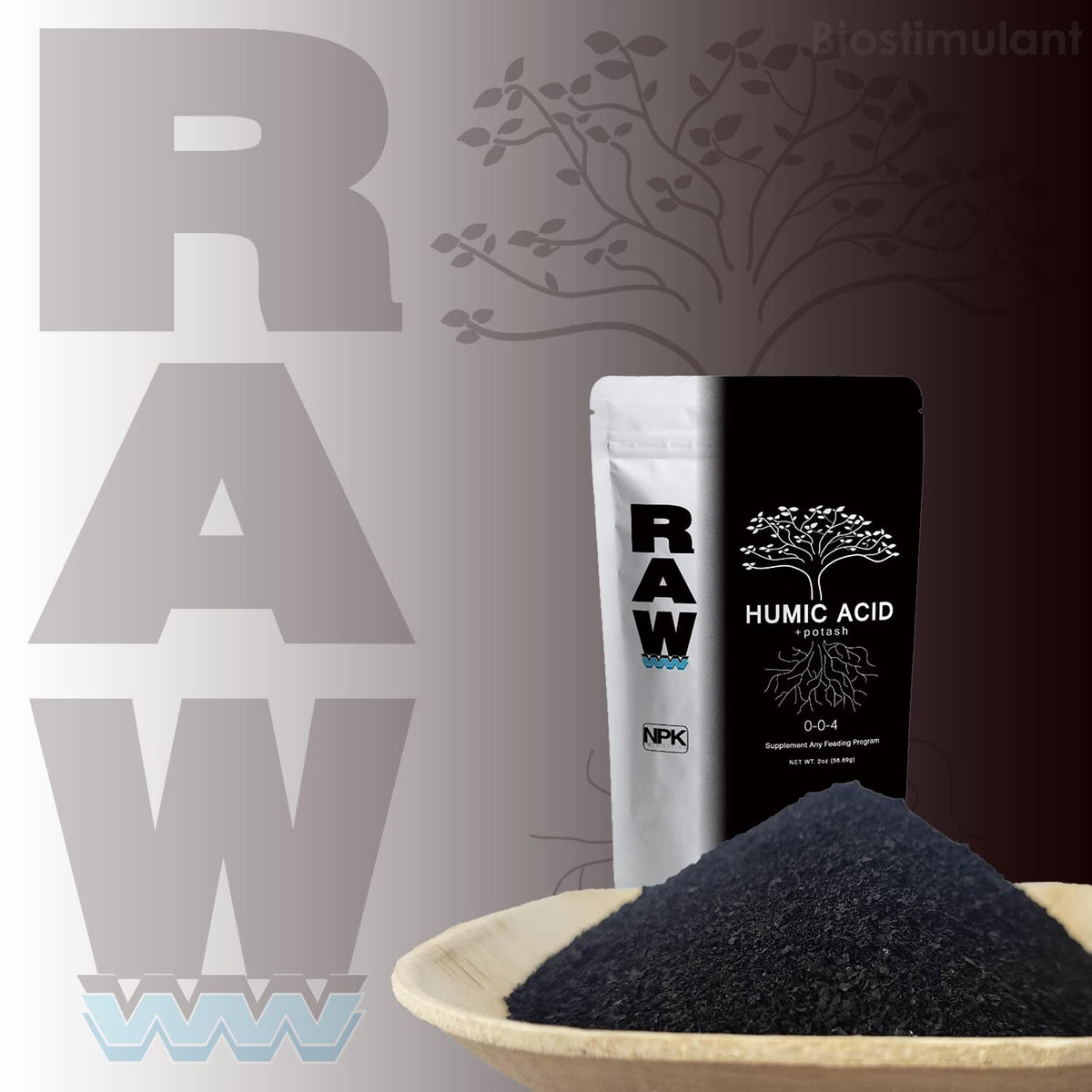 RAW Humic Acid applied to plants to illustrate resilience to stress conditions.
