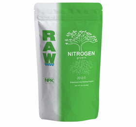 RAW Nitrogen Fertilizer 2oz bottle front view supports lush vegetative growth for indoor and outdoor plants.