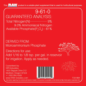 RAW Phosphorus 2oz hydroponics application in a soilless setup