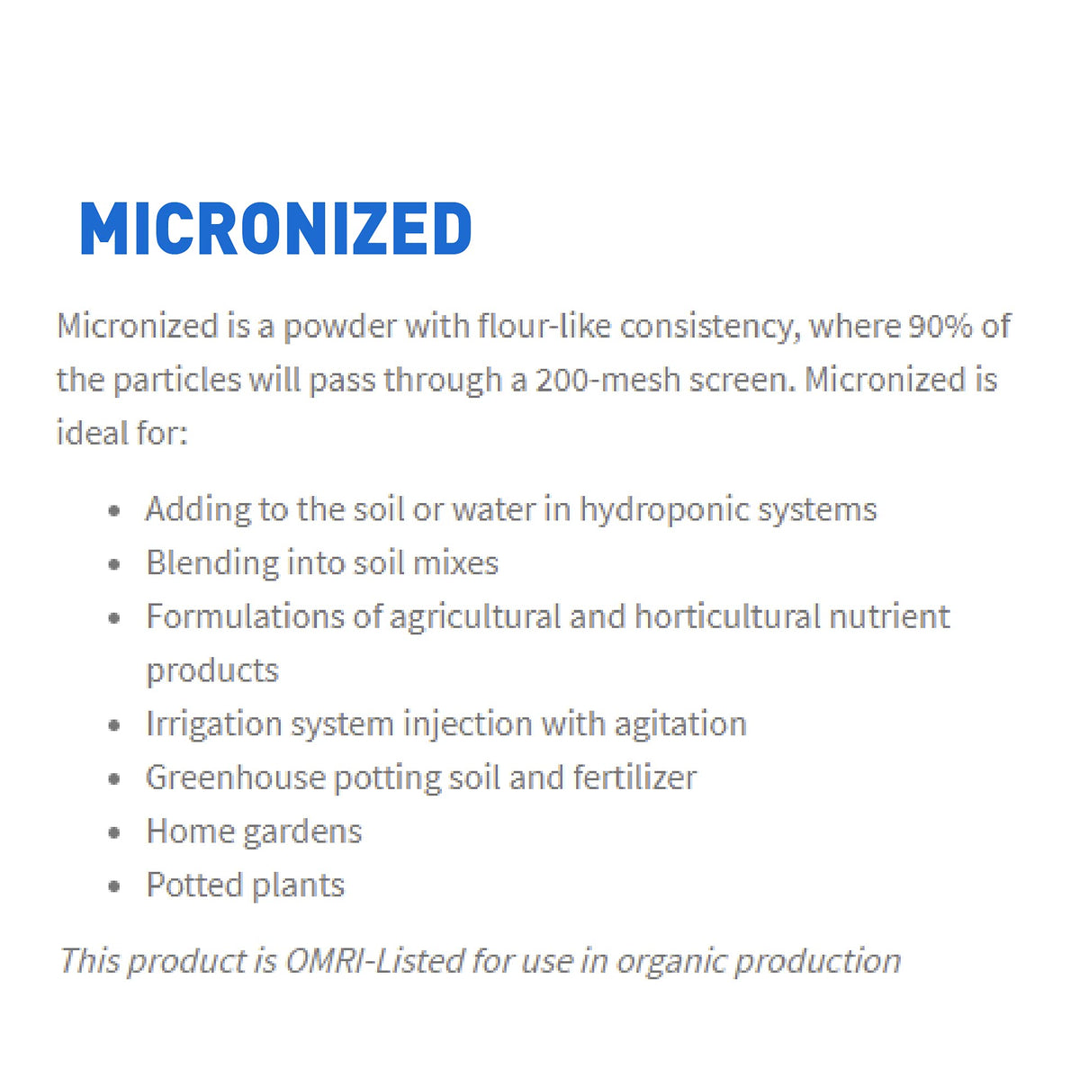 Raw Supply AZOMITE helps maintain mineral balance across soil types.