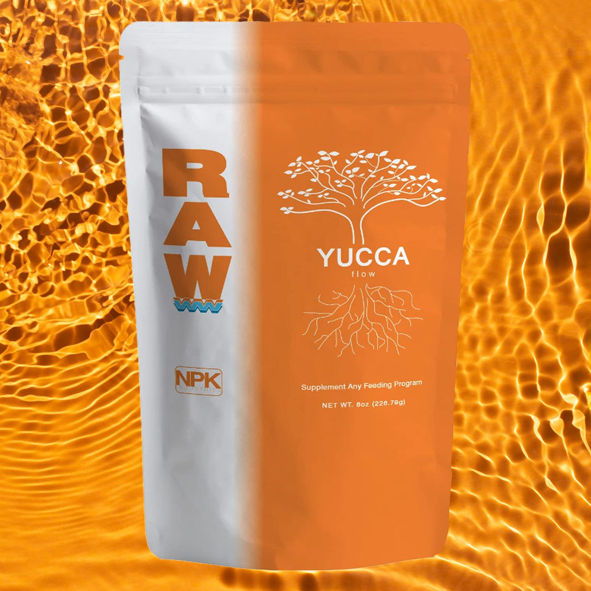RAW Yucca Flow foliar spray application improving leaf coverage and absorption.