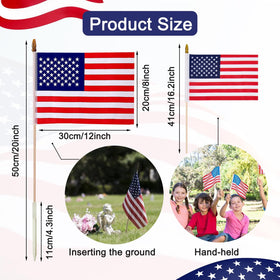 RAXCONN patriotic flags ideal for Memorial Day parades and events.