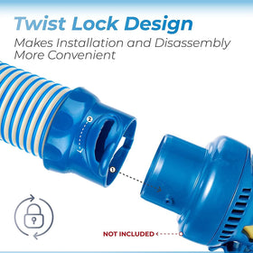 RAXICHET premium materials highlight durable, long-lasting pool hose components.