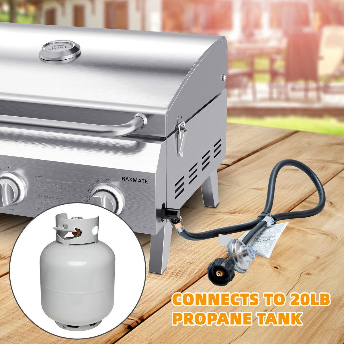 Raxmate portable-grill-carry-handle makes tailgating easier