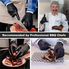Raxwell BBQ Gloves protect hands while handling hot trays and pans.