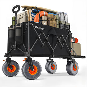 Raynesys beach wagon with big wheels on sand for easy transport