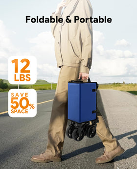 Raynesys Collapsible Wagon supports 220lbs load for groceries and gear.