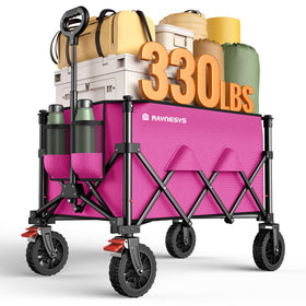 Raynesys foldable wagon compact form for easy trunk storage