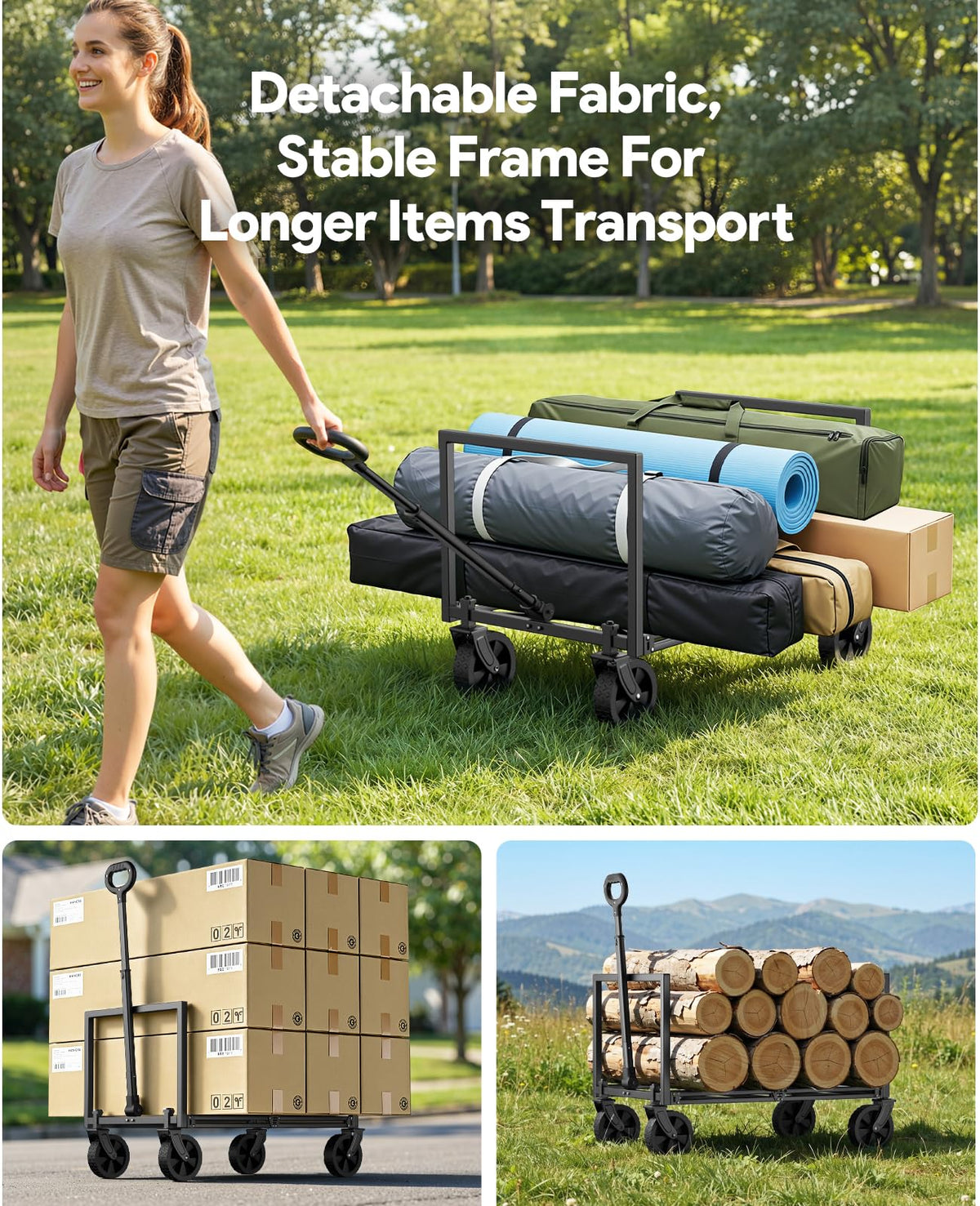 Raynesys portable cart moves equipment from truck to door with ease.