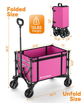 Raynesys quick-setup wagon requires no tools for fast use