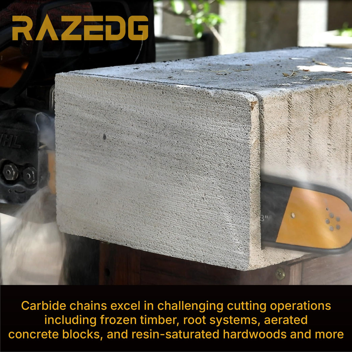 RazEdg in-field use captures performance in dirty sap-heavy timber scenarios