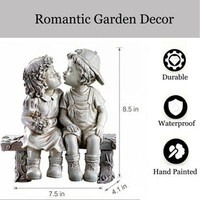 Rbhonb First Kiss statue built for year round outdoor durability.