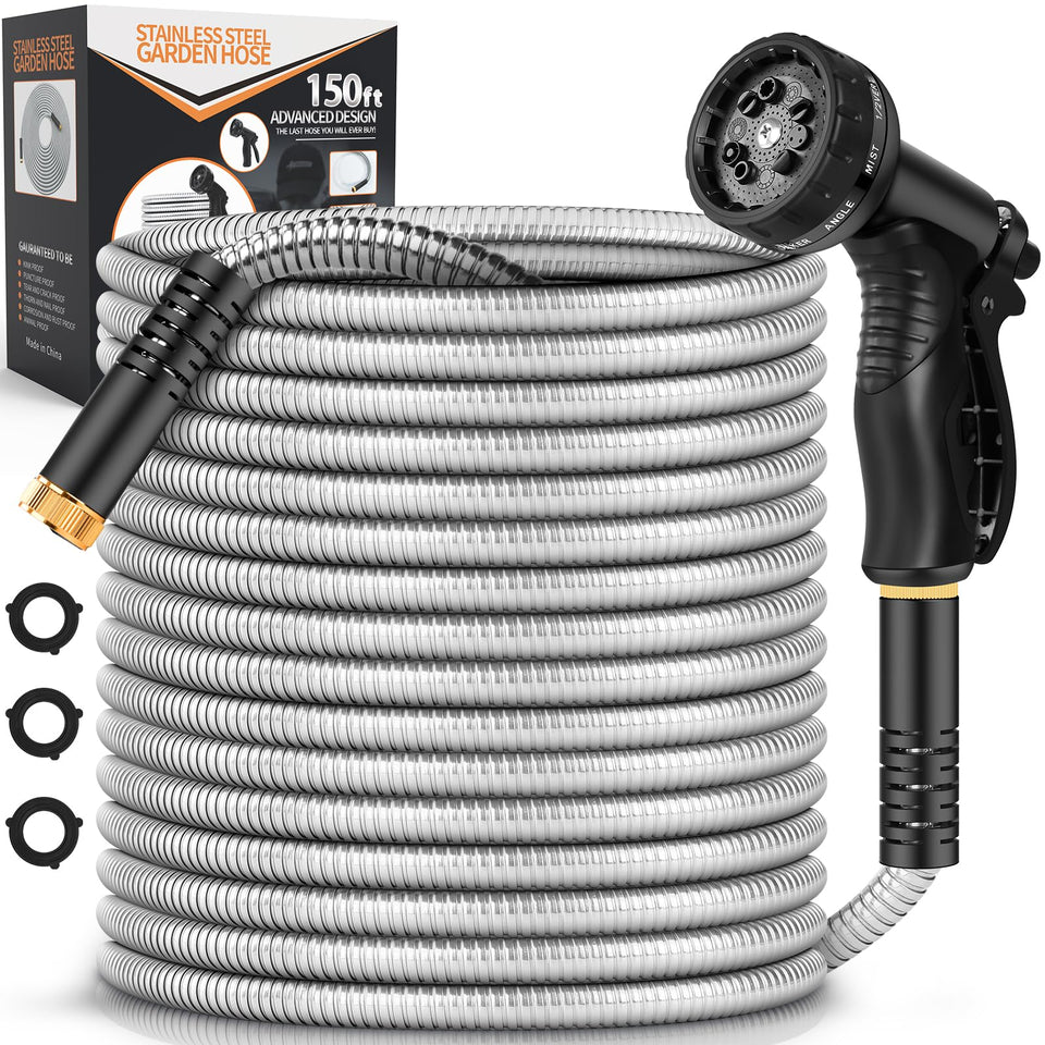 RCFunkid garden hose metal 150ft for durable outdoor watering tasks.