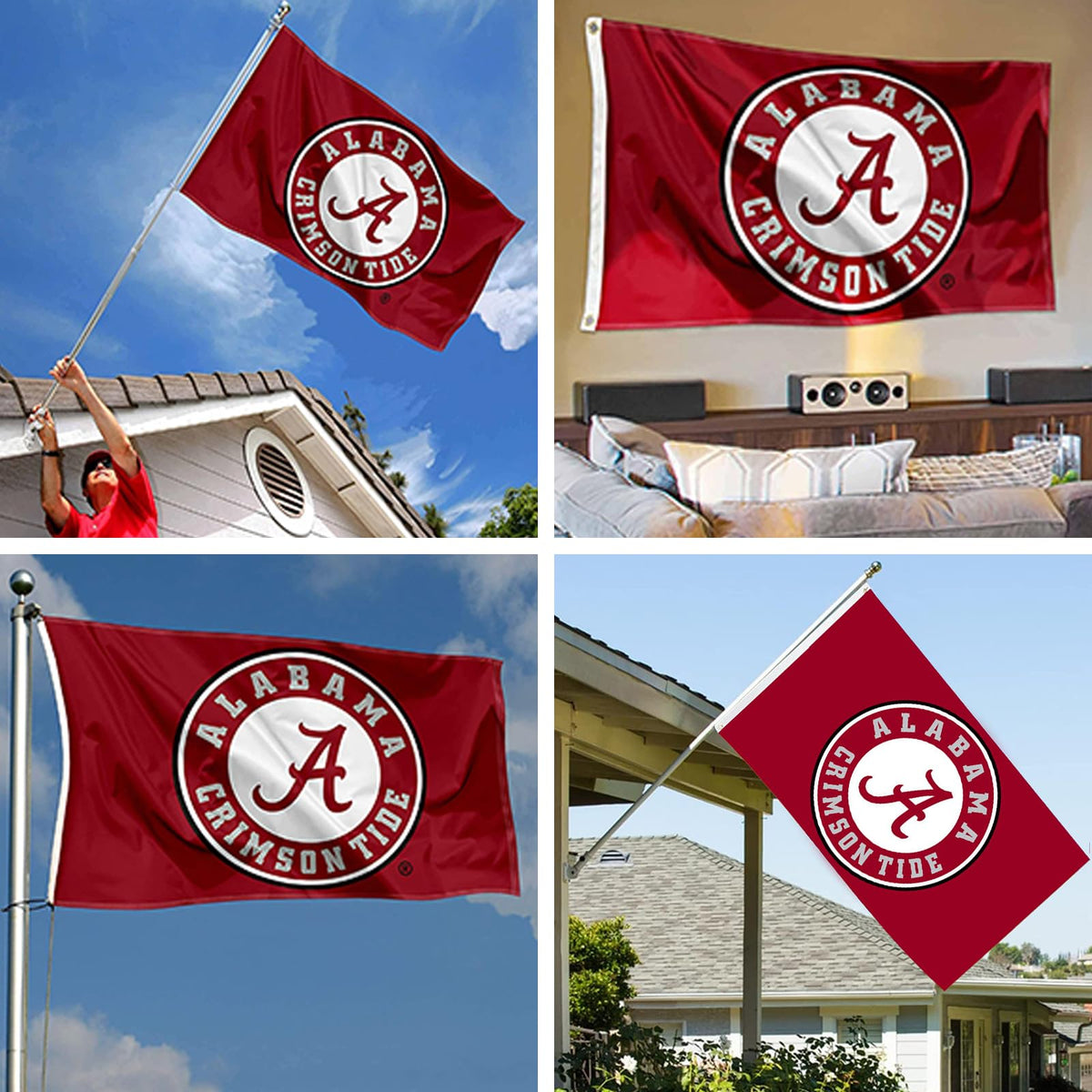 RDEDAO Alabama flag close-up of fabric and stitching