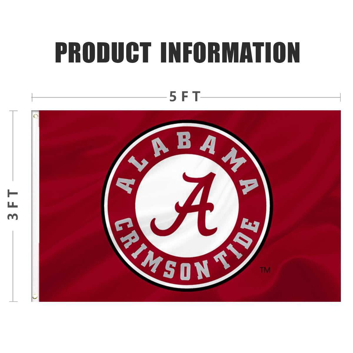 RDEDAO Alabama flag ready for outdoor poles and easy setup