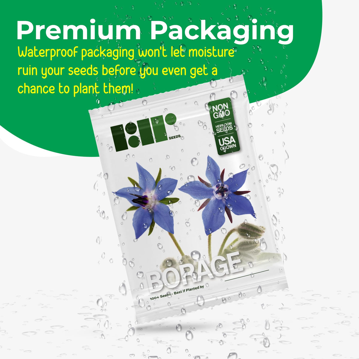 RDR Seeds borage attracts beneficial insects to the garden.