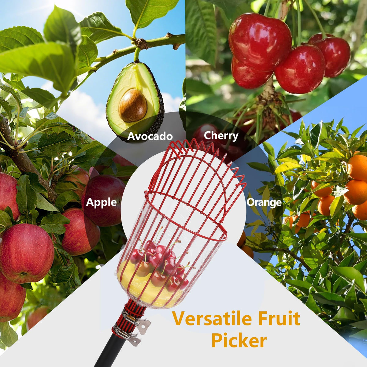 RDSXIVE large basket with foam pad cushions harvested fruit