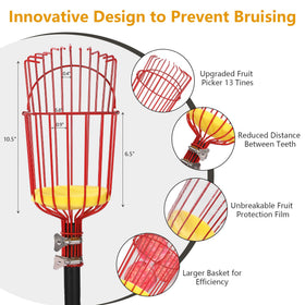 RDSXIVE adjustable length reaches high fruit without ladders