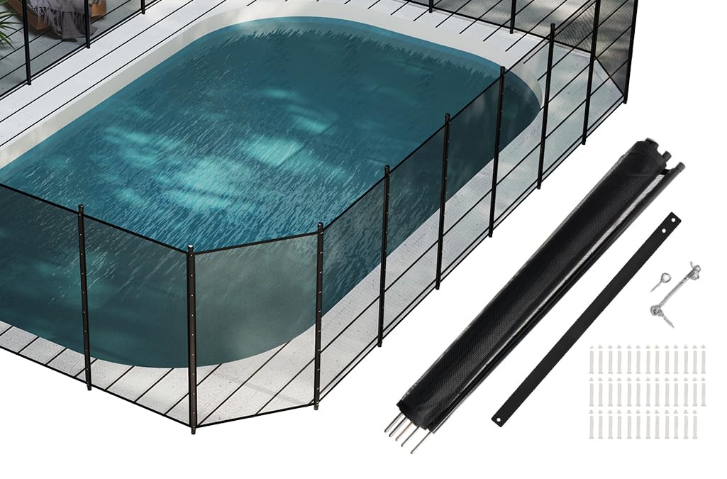 Real Relax pool fence stainless feet demonstrate sturdy support for outdoor use