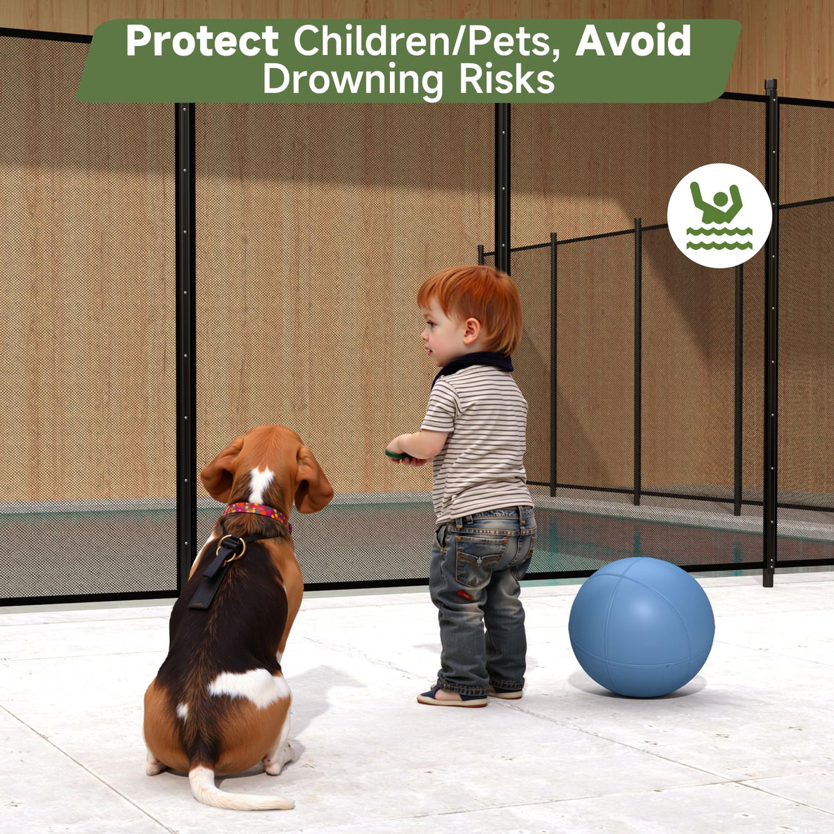 Real Relax fence features triple stitching for long-lasting durability