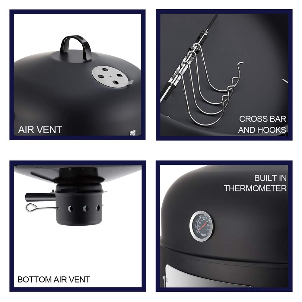 Realcook bottom vent and ash pan simplify heat management