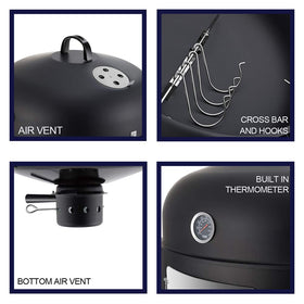 Realcook bottom vent and ash pan simplify heat management