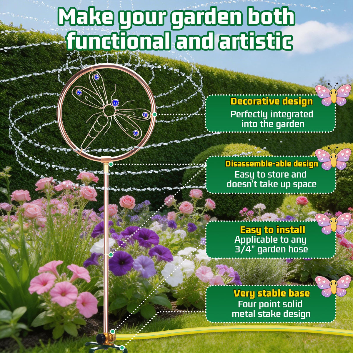 REALDOOGYMX 34-inch height keeps water above plants for wider reach.