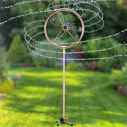 REALDOOGYMX dragonfly ornamental sprinkler elevates watering while adding garden charm.