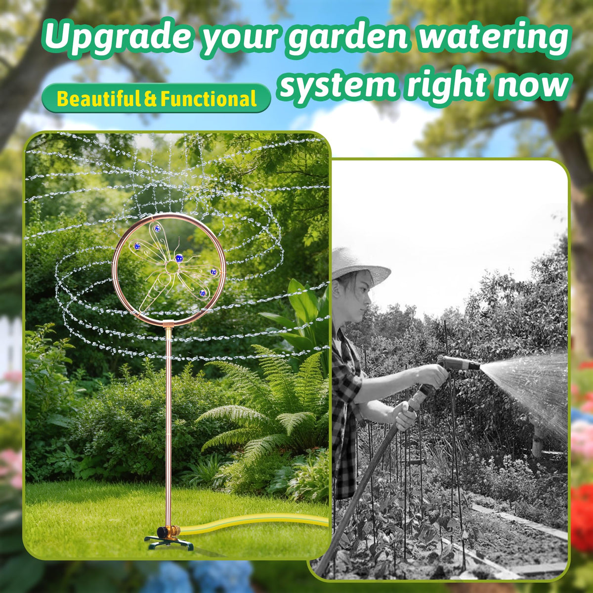 REALDOOGYMX stable ground stake keeps sprinkler secure during operation.