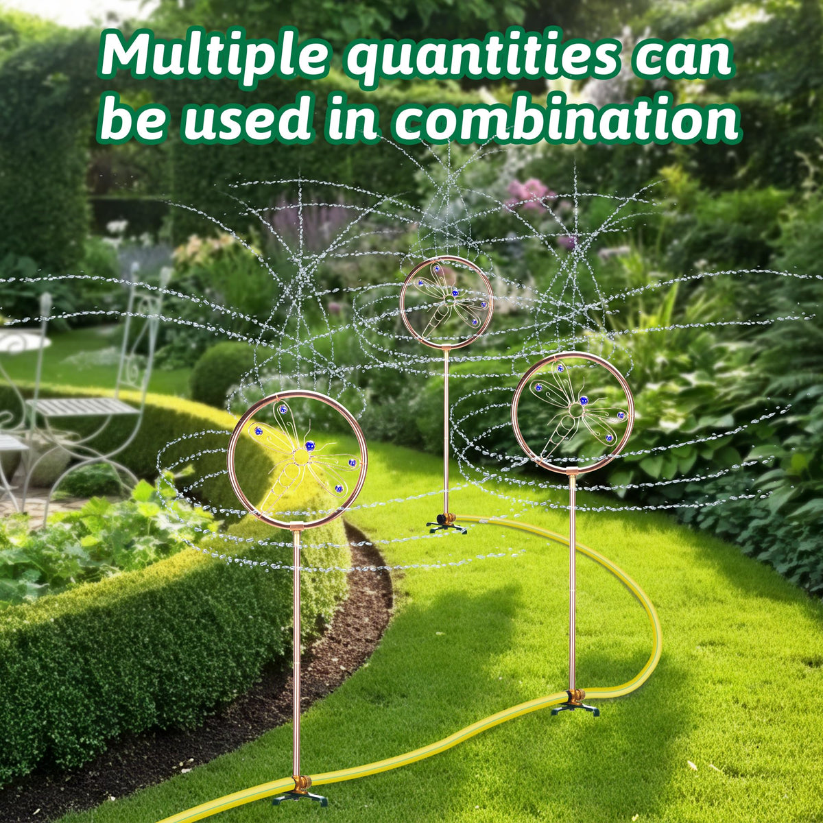 REALDOOGYMX weather-resistant sprinkler enhances landscape aesthetics and function.