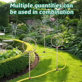 REALDOOGYMX weather-resistant sprinkler enhances landscape aesthetics and function.