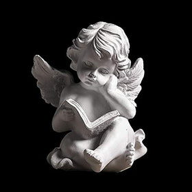 RealIdeas Cherub Wings Angel Figurine highlights delicate details for interior or garden display.
