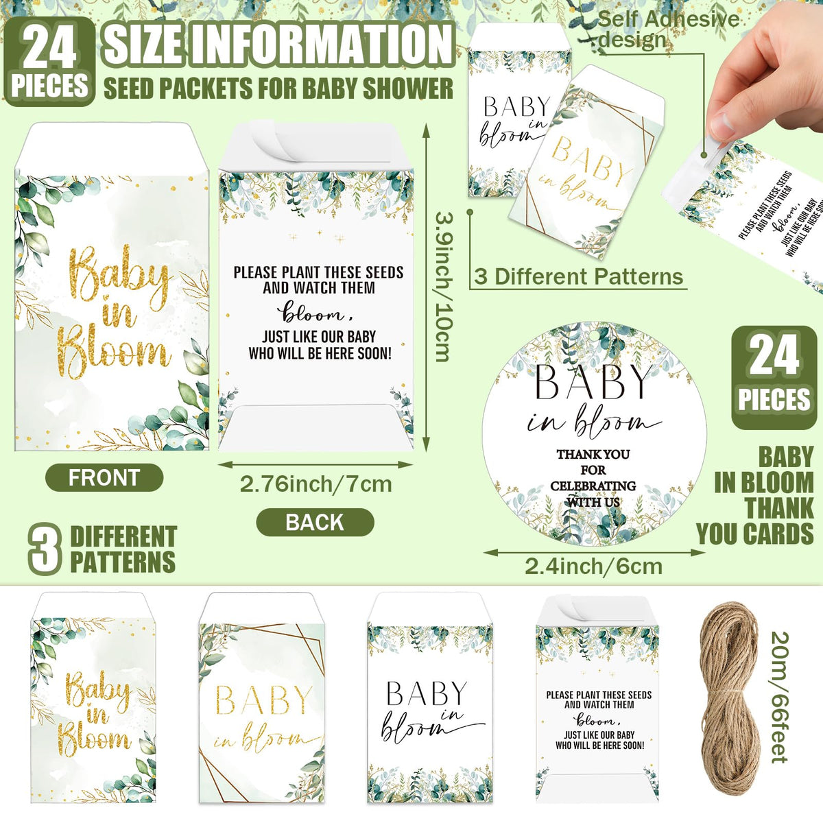 Reallnaive Baby in Bloom organza bag for elegant favor presentation.