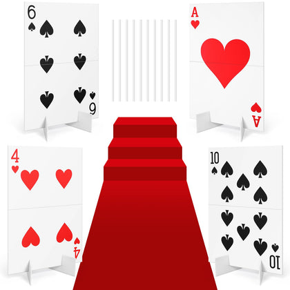 Reallnaive casino poker yard sign panel assembly for outdoor party entrances and photo ops.