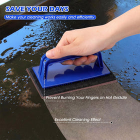 Reallnaive 20 polishing pads help remove residue from griddle surfaces