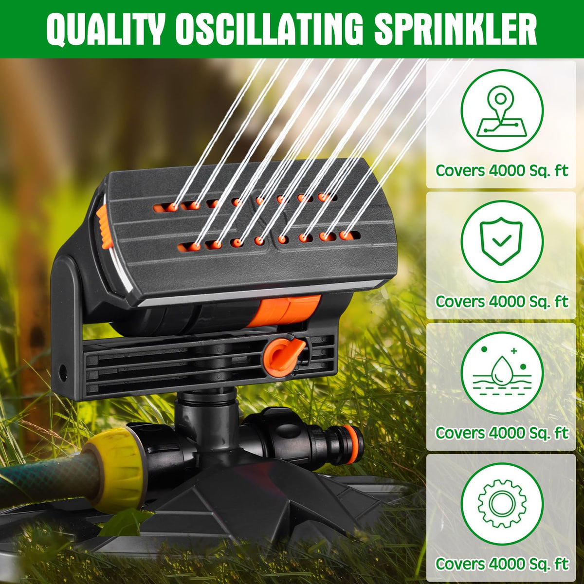 Reallnaive ground-spike design allows easy insertion and stable positioning.