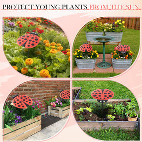 Reallnaive Ladybug plant umbrella waterproof-finish guards against rain and sun