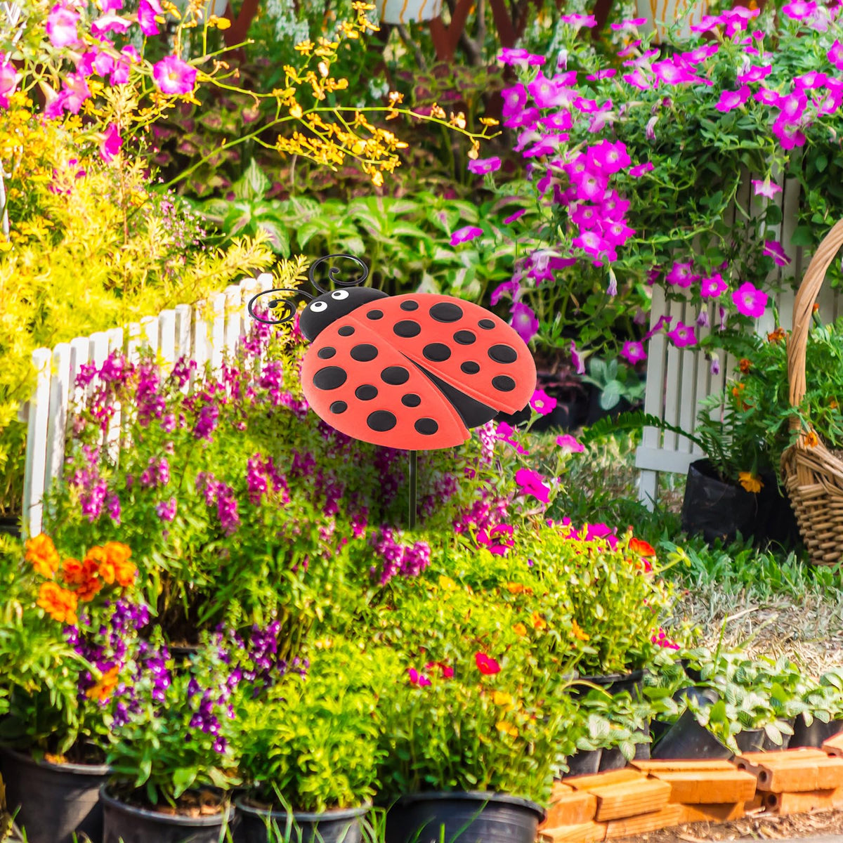 Reallnaive Ladybug plant umbrella winter-use protects delicate greenery from cold winds