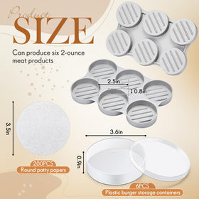 Reallnaive patty papers, 200 sheets, for clean patty shaping.