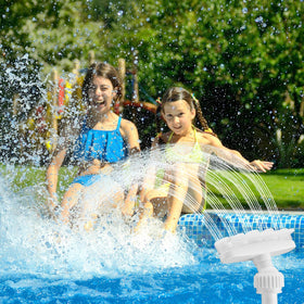 Reallnaive fountain works with both above-ground and inground pools.