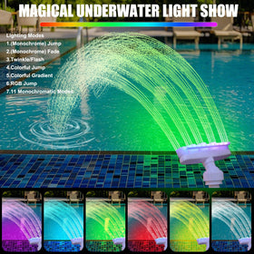 Reallnaive LED lighting modes provide colorful, customizable pool illumination.
