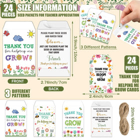 Reallnaive thank you tags with seeds theme for a personalized note