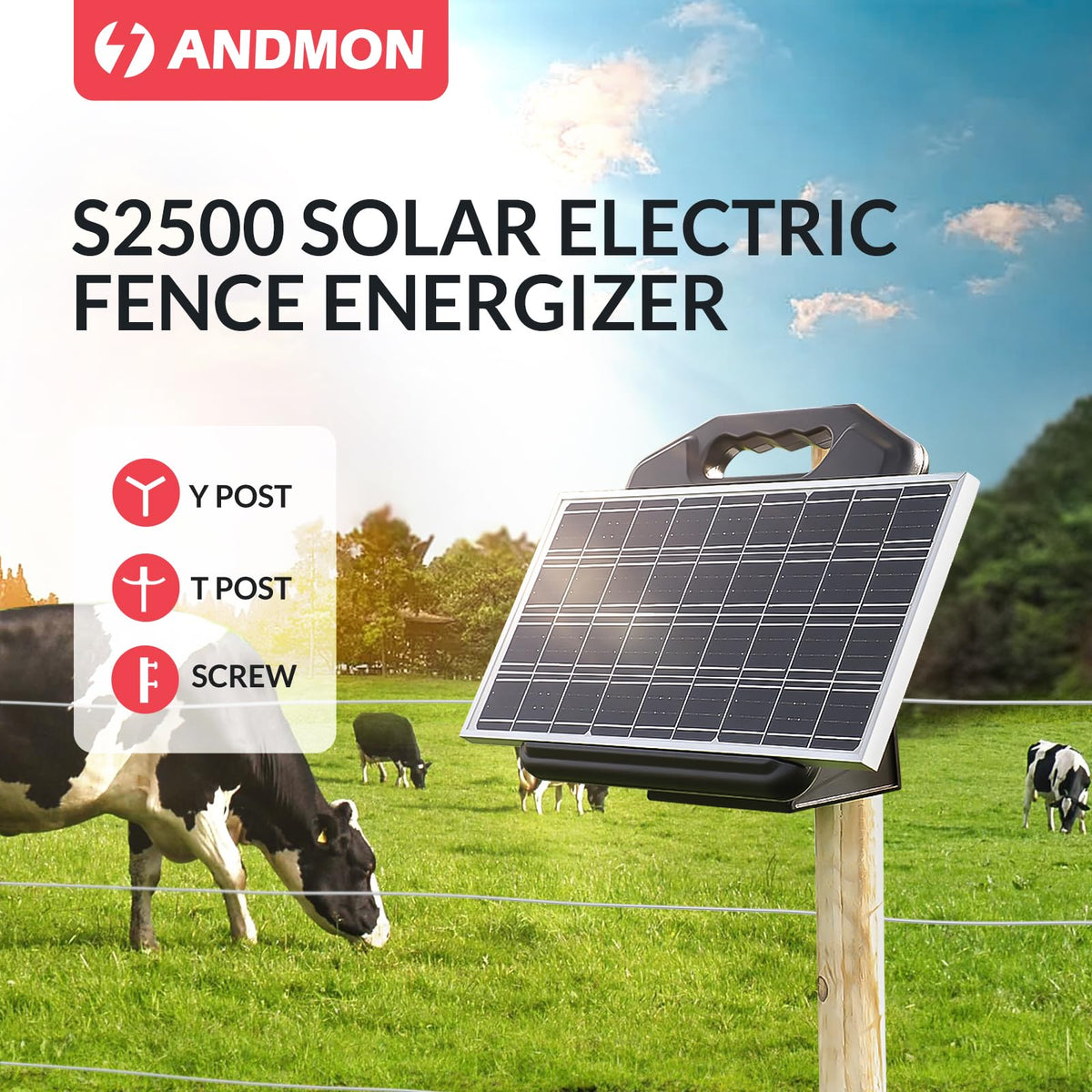 Realpoultry S2500 solar panel and battery unit provides continuous pasture power.