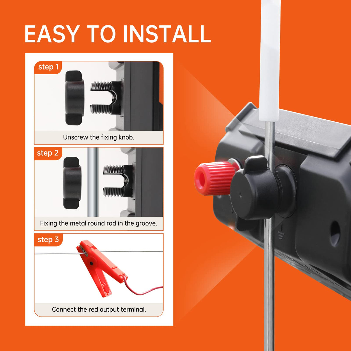 Realpoultry S65 installation steps showing clear wiring for quick setup.