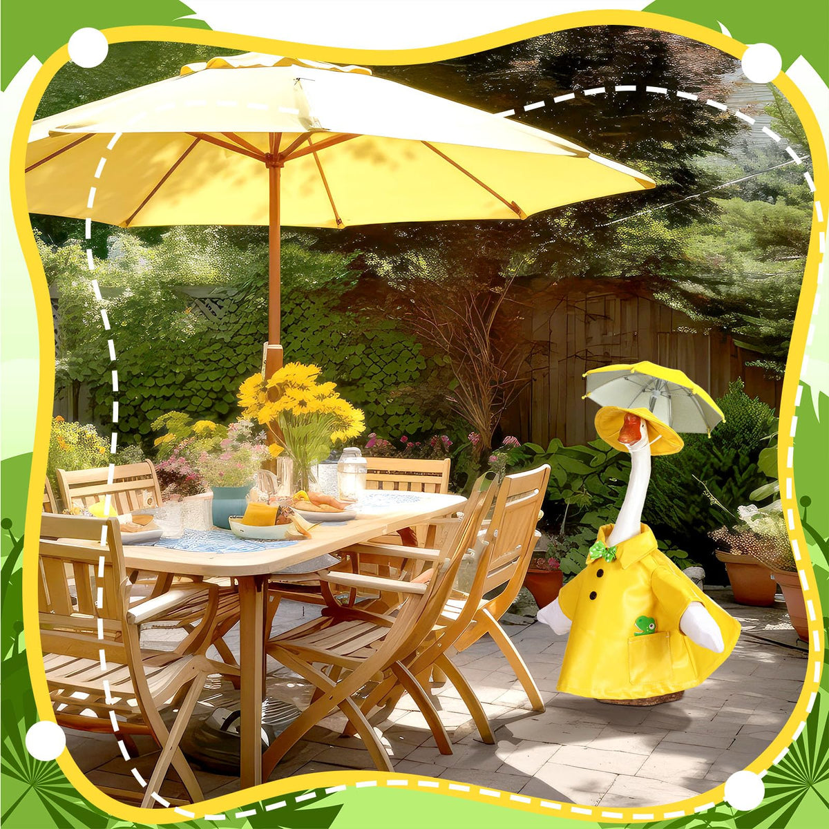 RealSpring goose outfit pack displays two complete outfits for versatile decor