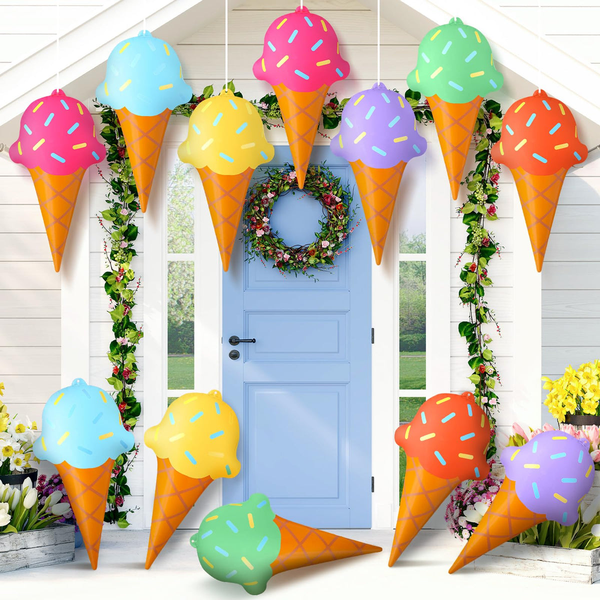 RealSpring ice cream inflatable style 1 for outdoor decor and summer ambiance.