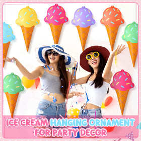 RealSpring ice cream inflatable style 2 enhances poolside charm and entryway appeal.