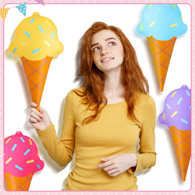 RealSpring ice cream inflatable style 6 withstands outdoor use with durable fabric.